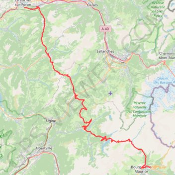 Trace GPS Saint-Sixt à Séez, itinéraire, parcours