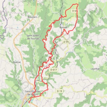 Trace GPS TransMaursoise - Maurs, itinéraire, parcours