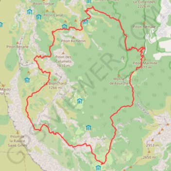 Trace GPS Boucle Sud dans le cirque de Mafate (Réunion), itinéraire, parcours