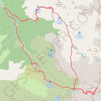 Trace GPS Pic du Valier, itinéraire, parcours