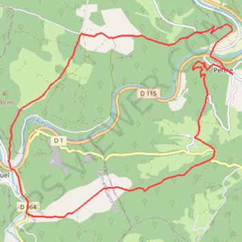 Trace GPS Autour de Penne, itinéraire, parcours