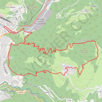 Trace GPS Croix de Feissons, itinéraire, parcours