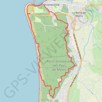 Trace GPS Circuit des plages sauvages, itinéraire, parcours