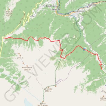 Trace GPS TMB Champex La Forclaz, itinéraire, parcours