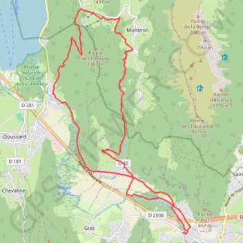 Trace GPS Col de la Forclaz, itinéraire, parcours