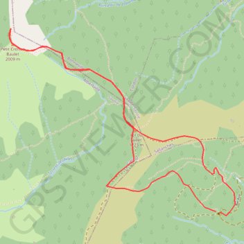 Trace GPS Balade dans le Val d'Arly - Le petit Croise Baulet par le col du Jaillet, itinéraire, parcours