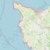 Trace GPS Randonnée de Cherbourg à Portbail par le GR 223, itinéraire, parcours