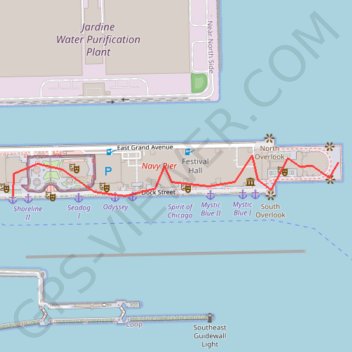Trace GPS Chicago Pier, itinéraire, parcours