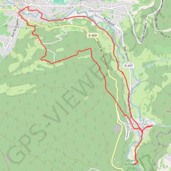 Trace GPS Cascade des Tufs - Arbois, itinéraire, parcours