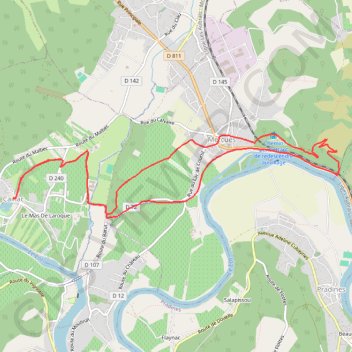 Trace GPS Caillac-La Vierge, itinéraire, parcours