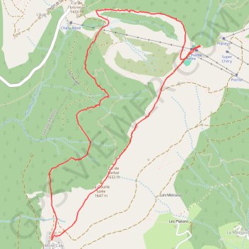 Trace GPS Mont Chéry, itinéraire, parcours
