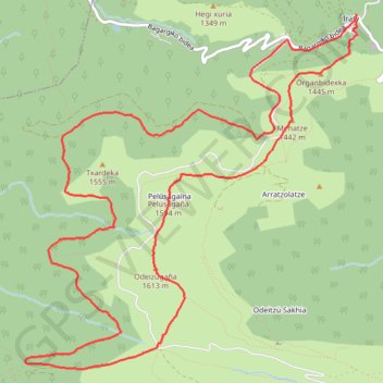 Trace GPS Crêtes d'Iraty du Col Bagargi au Leherra Murkhuilako Lepoa, itinéraire, parcours