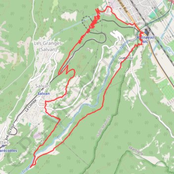 Trace GPS Circuit 2 Défi des Gorges du Trient - Espace Randotrail Vallée du Trient, itinéraire, parcours