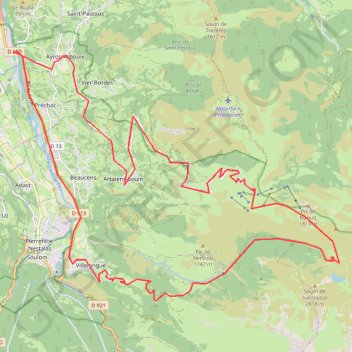 Trace GPS hautacam-isaby38, itinéraire, parcours