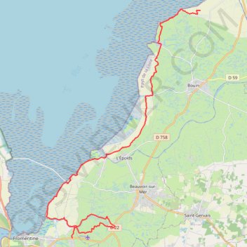 Trace GPS Pays de Jade - La Barre-de-Mont Bourgneuf-en-Retz, itinéraire, parcours
