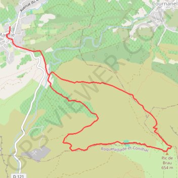 Trace GPS Pic de Brau - Boucle de Magrie, itinéraire, parcours