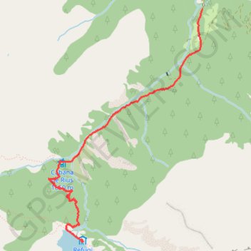 Trace GPS Encantats (Pyrénées Catalanes) Du Pont de Resec au refuge de Restanca, itinéraire, parcours