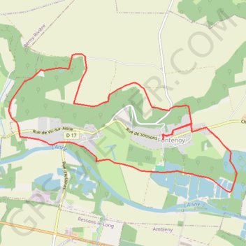 Trace GPS Châteaux et côteaux, itinéraire, parcours