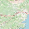 Trace GPS Brignoles Fréjus, itinéraire, parcours