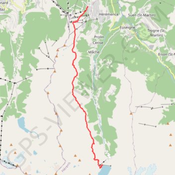 Trace GPS La Grande Dixence, itinéraire, parcours