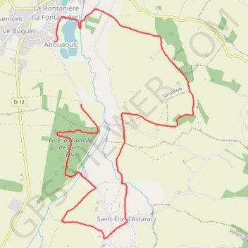 Trace GPS Balade à Saramon, Gers, itinéraire, parcours