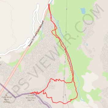 Trace GPS Mont Mort, itinéraire, parcours