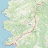 Trace GPS J1 de Bastia à Ajaccio, itinéraire, parcours